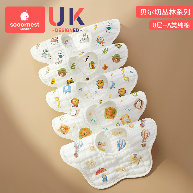 Scoornest Petal Bib 5pcs 科巢花瓣口水巾