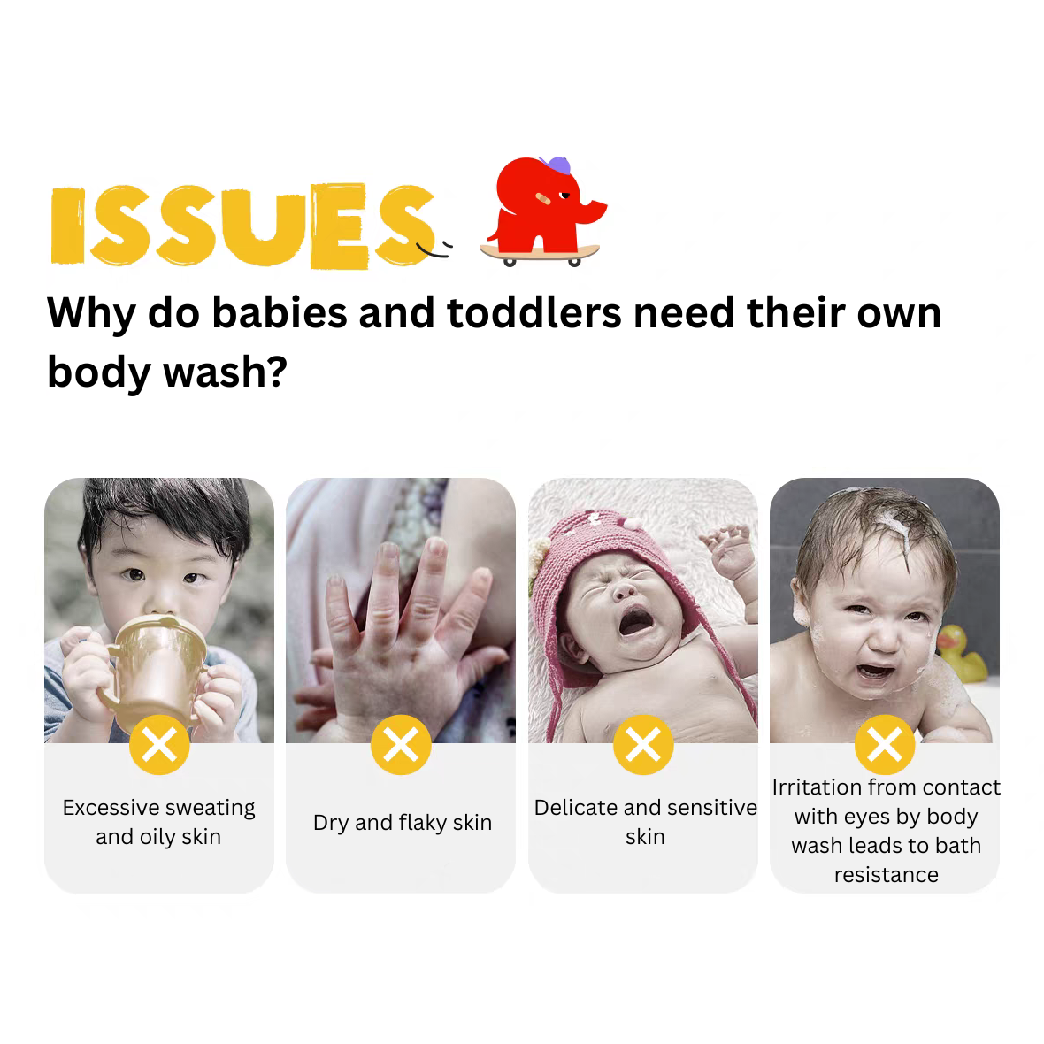 Baby Elephant Baby Multi-Effect Body Wash 300ml 红色小象婴童多效沐浴露