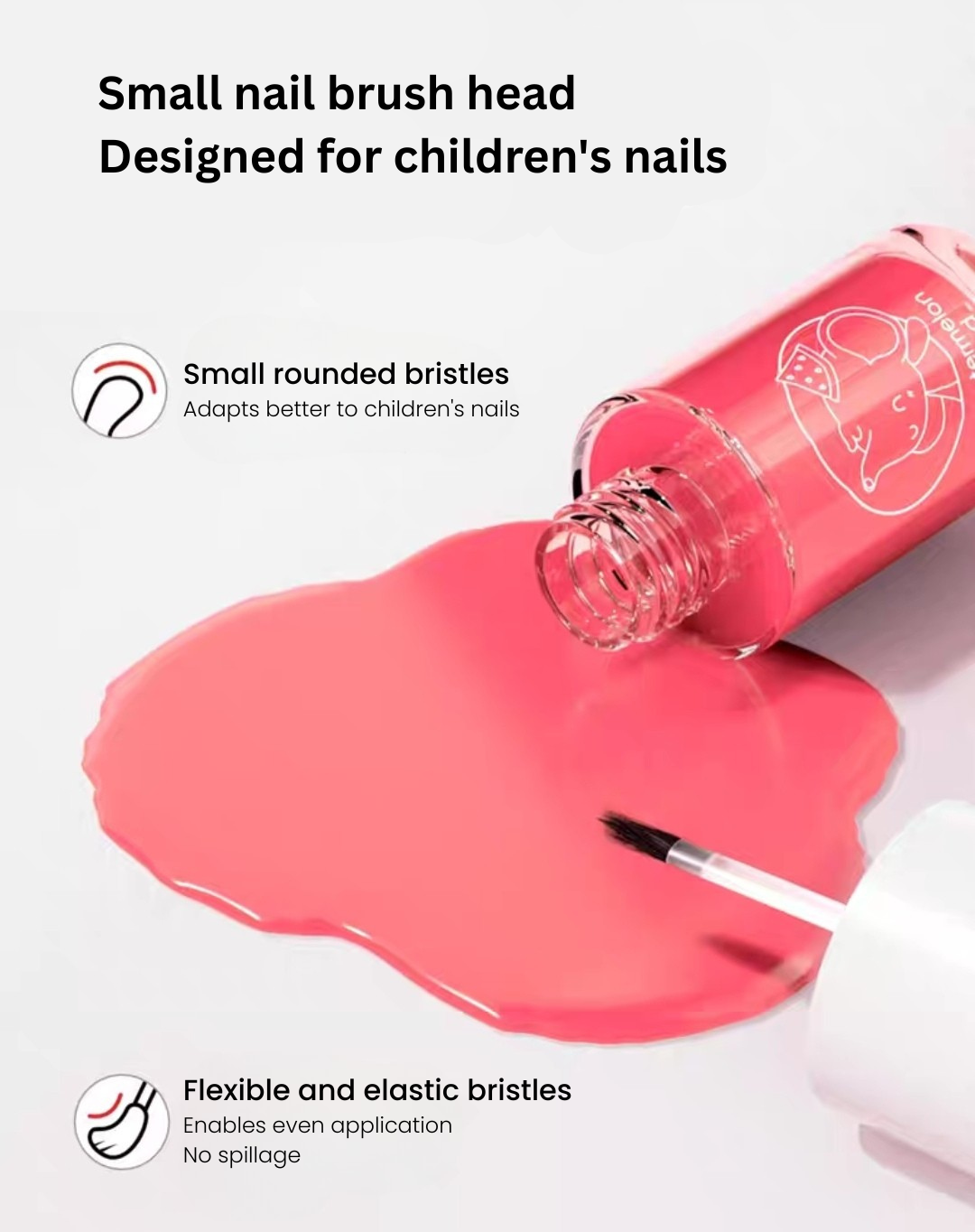 Baby Elephant Kids Water-Base Peelable Nail Polish Set 6ml*6pcs/Set 红色小象儿童水性可剥指甲油套装
