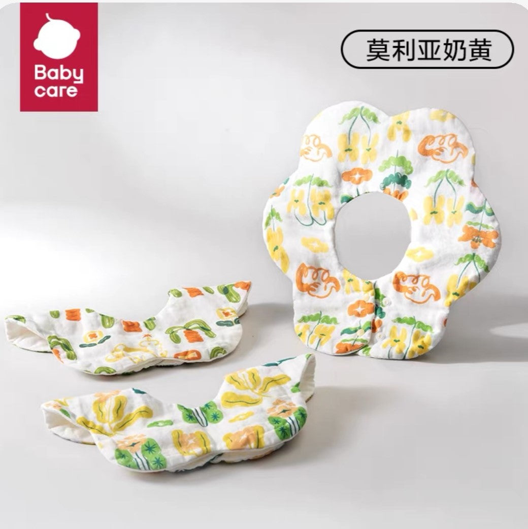 Babycare Cotton Gauze Petal Bib 3pcs babycare纱布花瓣围嘴