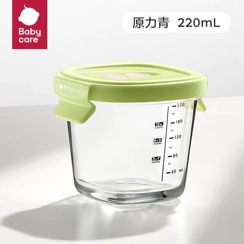 Babycare Glass Food Storage Container 180/220ml babycare玻璃辅食盒
