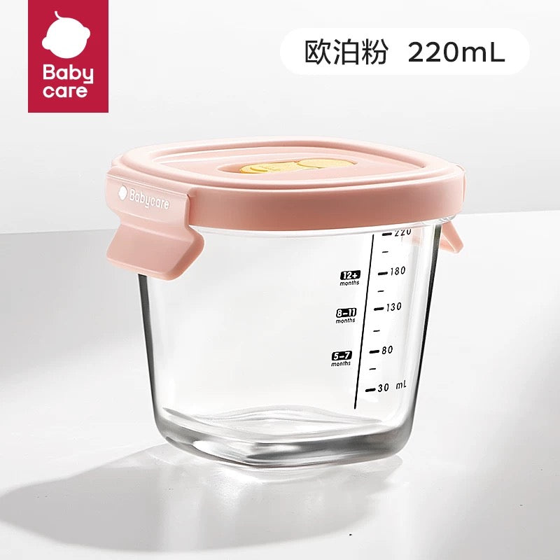 Babycare Glass Food Storage Container 180/220ml babycare玻璃辅食盒