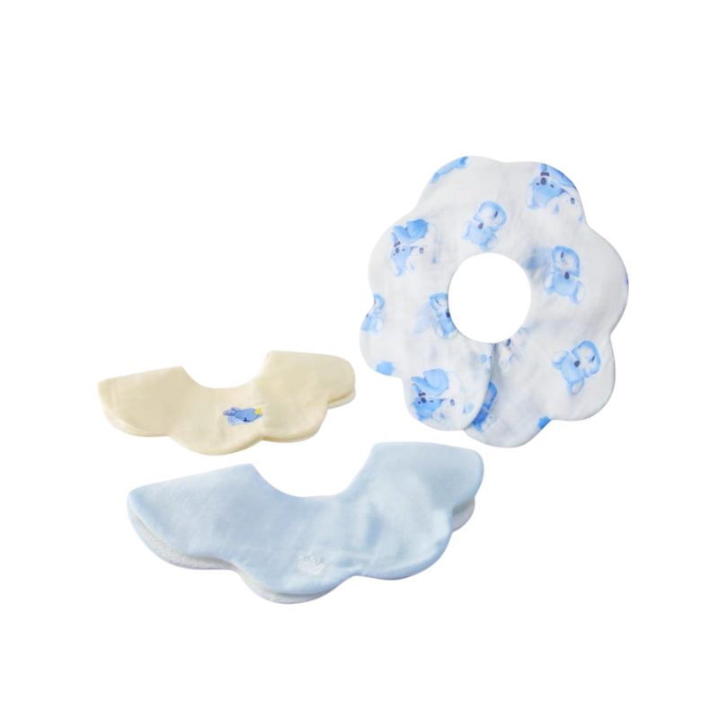 Babycare Cotton Gauze Petal Bib 3pcs babycare纱布花瓣围嘴