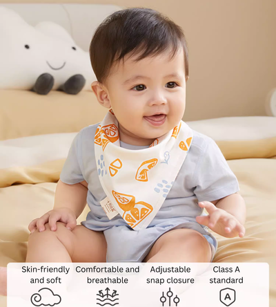 Be A Better Mom 100% Cotton Baby Triangle Bib 3pcs 十月结晶婴儿纯棉三角巾