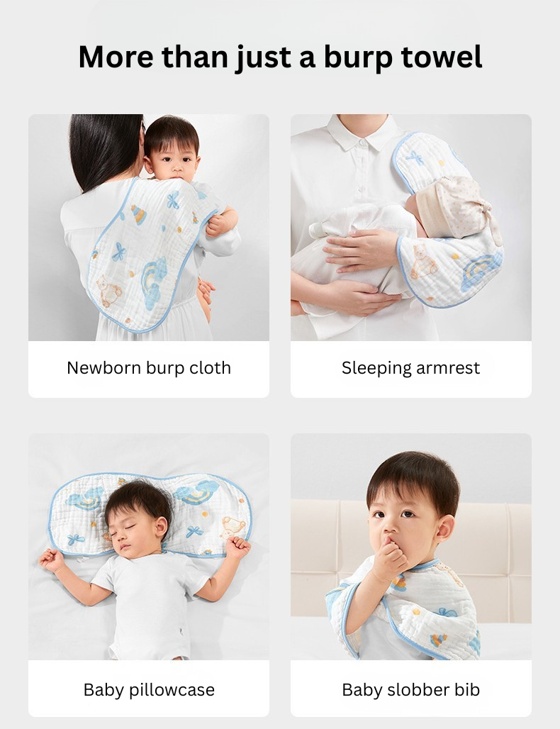 Be A Better Mom Baby Gauze Burp Cloth 2pcs 十月结晶婴儿纱布拍嗝巾