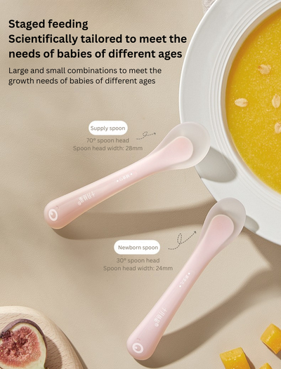 Be A Better Mom Baby Silicone Spoon Set 2pcs 十月结晶婴幼儿硅胶勺套装