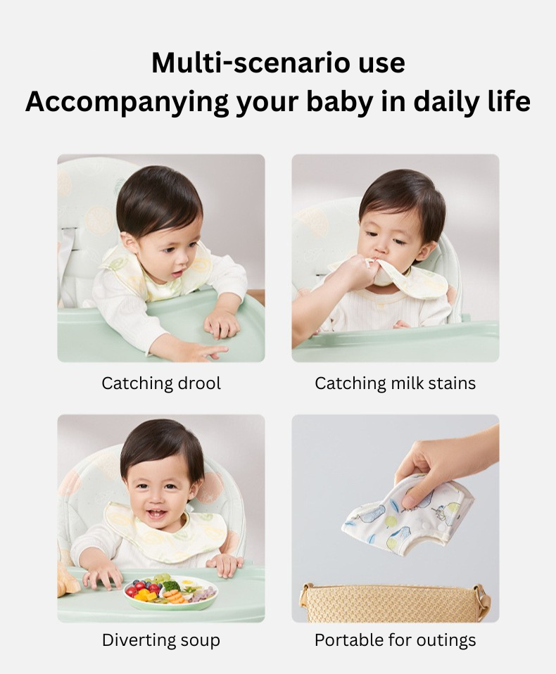 Be A Better Mom One-Way Moisture-Wicking Bib 3pcs 十月结晶单向导湿围嘴