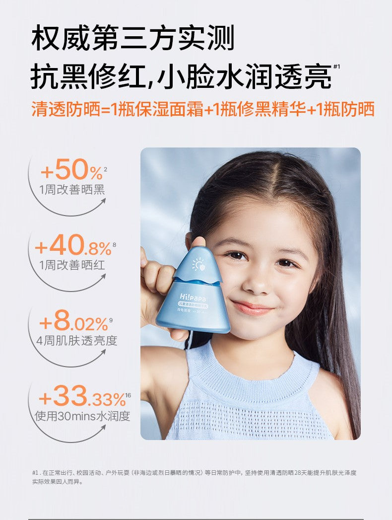 Hipapa Transparent Sunscreen Essence SPF30 PA+++ 30g 海龟爸爸儿童清透防晒精华乳