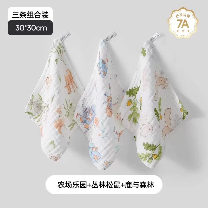 Joyncleon Baby Square Towel 3pcs 婧麒宝宝小方巾