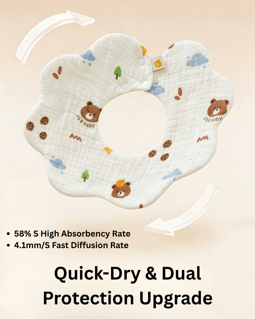 Joyncleon Petal-shaped Bib 2pcs 婧麒花瓣小围嘴