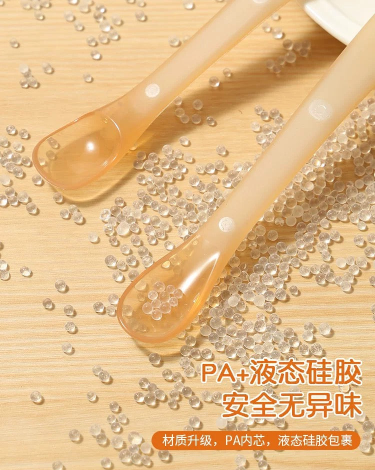 Joyncleon Silicone Soft Spoon 2pcs Set 婧麒硅胶软勺套装