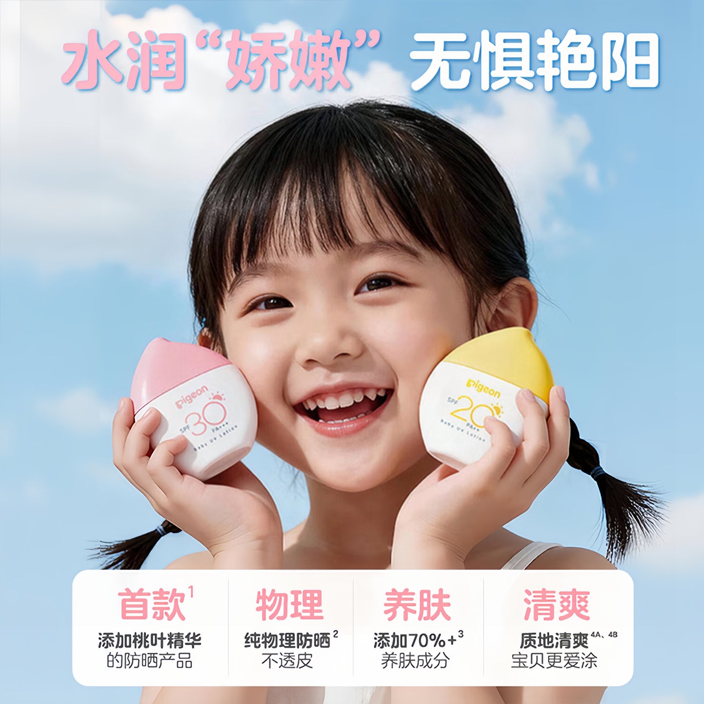 Pigeon Baby Clear Sunscreen Lotion SPF20 PA++/ SPF30 PA+++ 30g 贝亲婴儿清透防晒乳