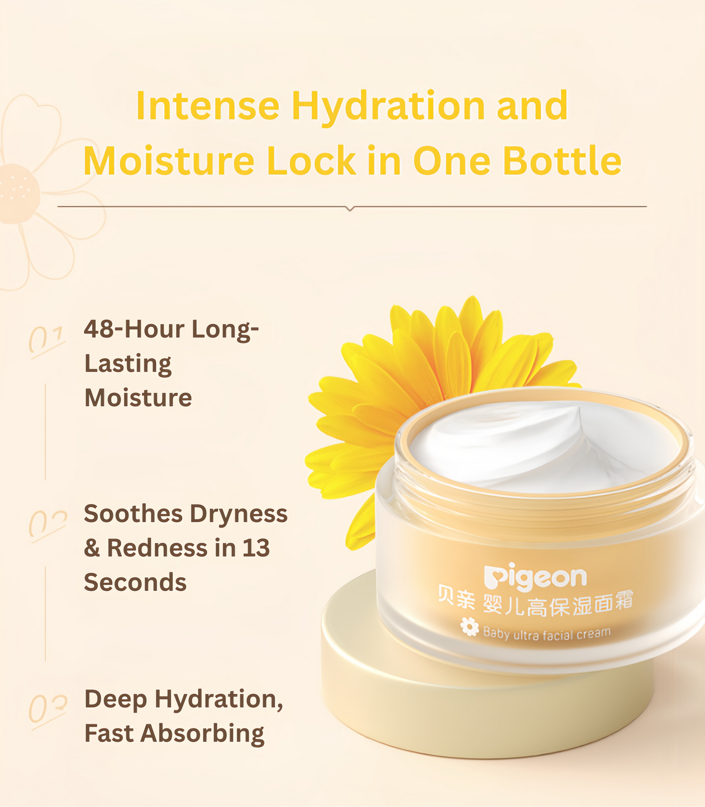 Pigeon Baby High Moisture Cream 8g*4pcs/50g 贝亲婴儿高保湿面霜