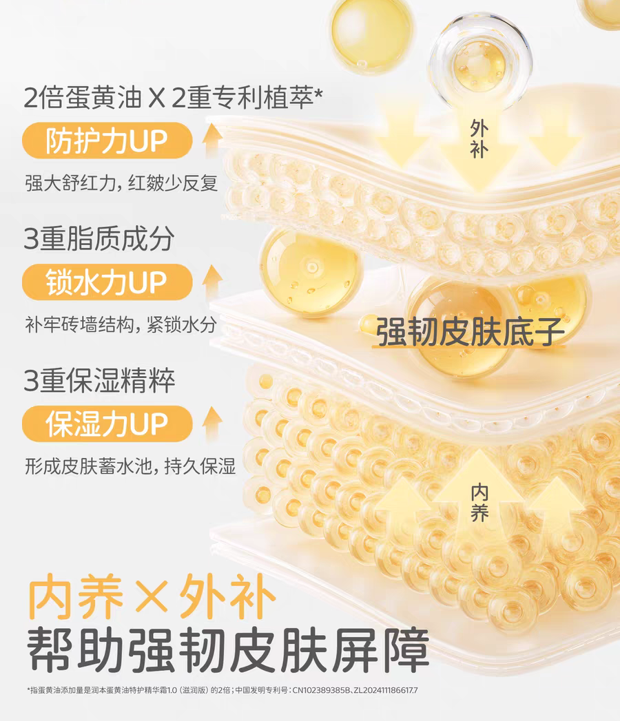 RUNBEN Egg Yolk Oil Special Care Essence Cream 50g 润本蛋黄油特护精华霜