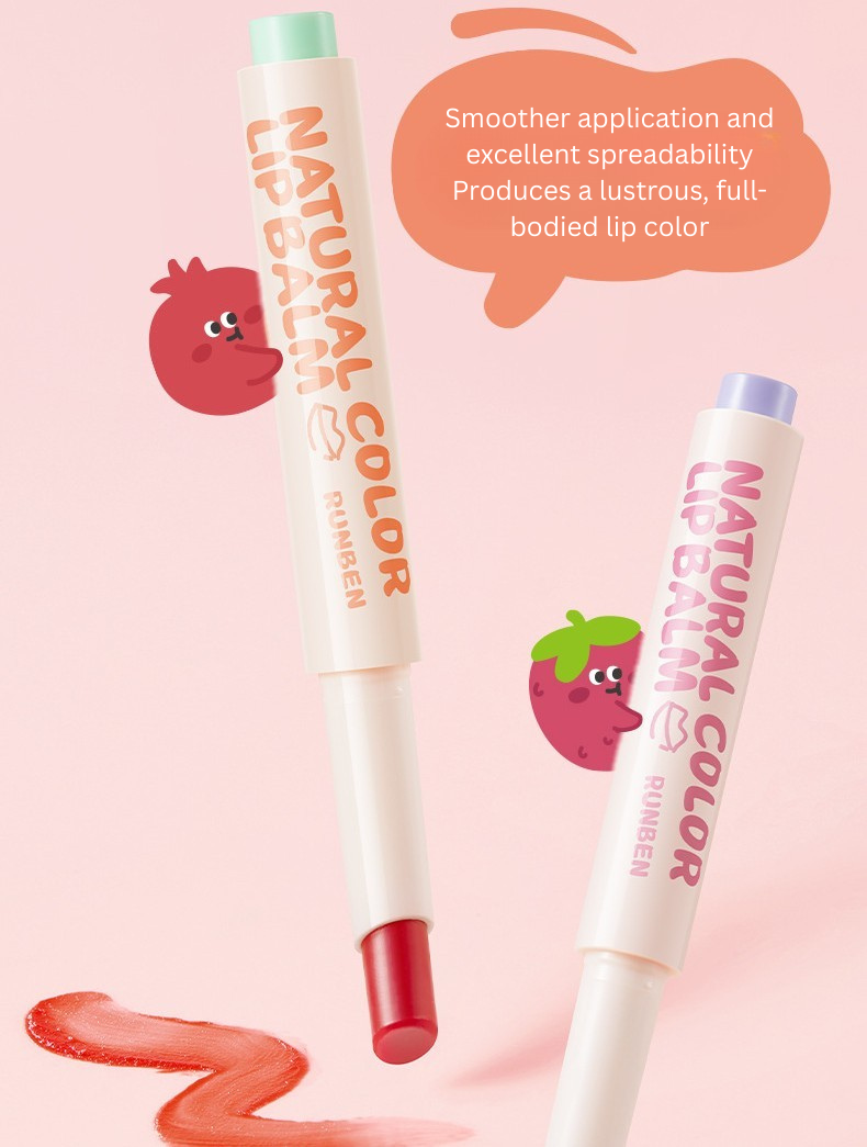 RUNBEN Natural Color Lip Balm 2g 润本天然淡彩润唇膏