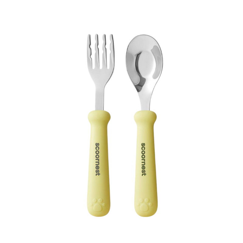 Scoornest Cat Paw Yuanbao Fork & Spoon 科巢猫抓元宝叉勺
