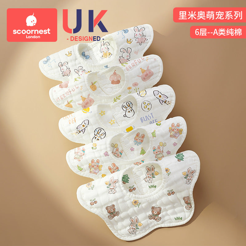 Scoornest Petal Bib 5pcs 科巢花瓣口水巾