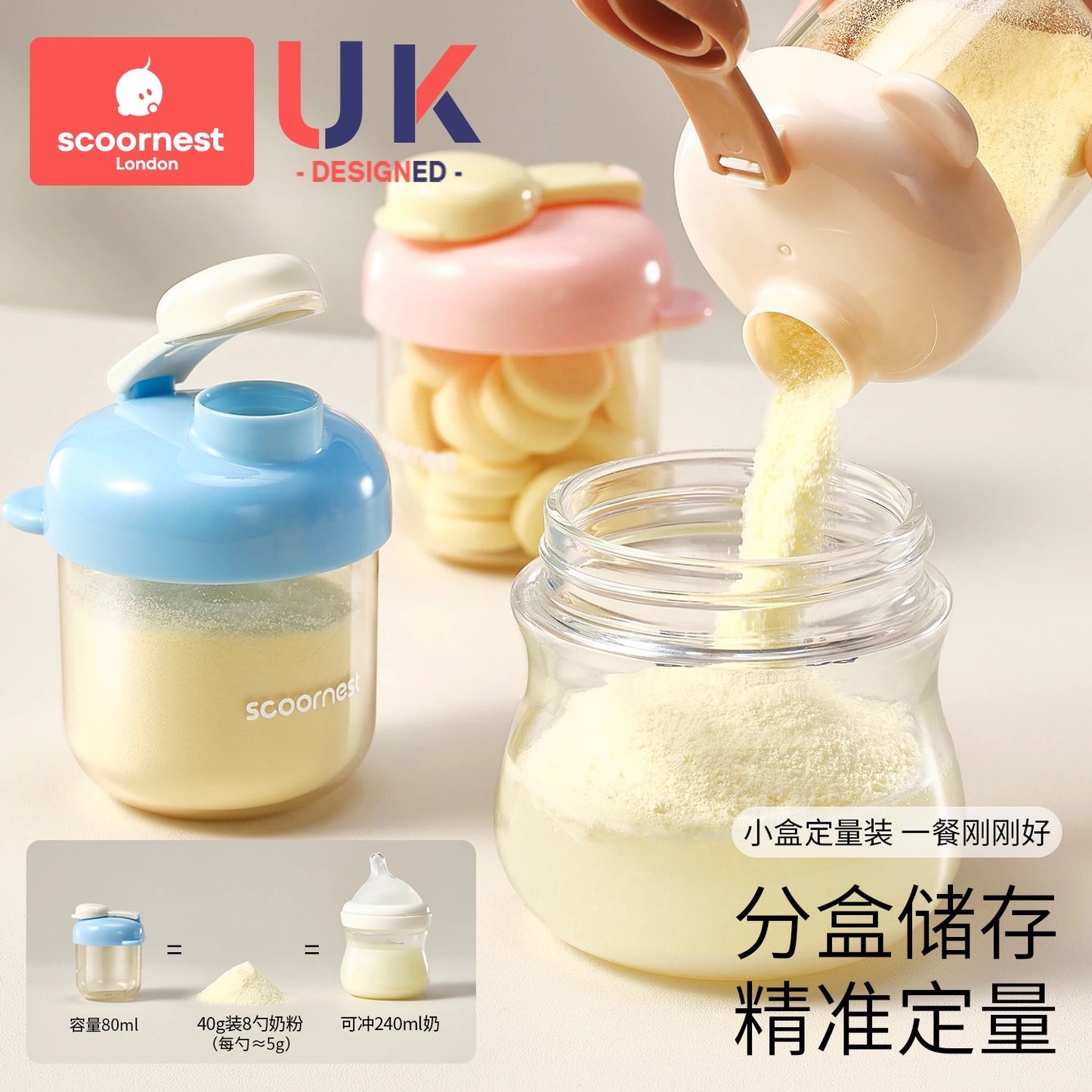 Scoornest Portable Milk Powder Box 科巢便携奶粉盒