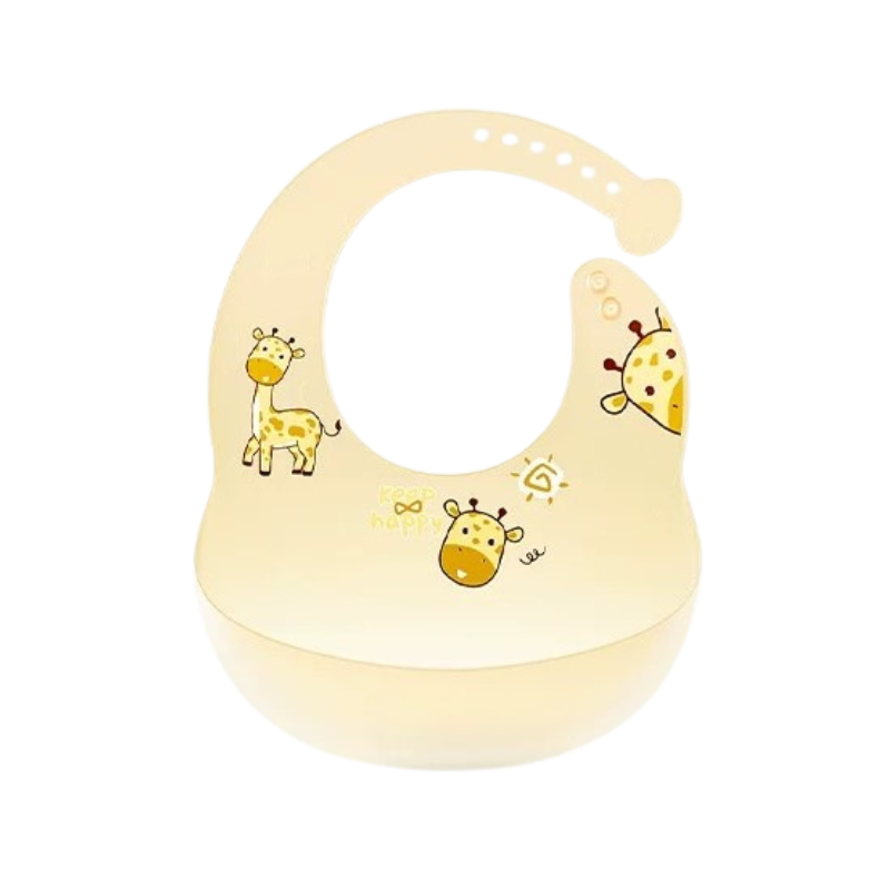 YEEHOO Cartoon Silicone Bib 英氏卡通硅胶围兜