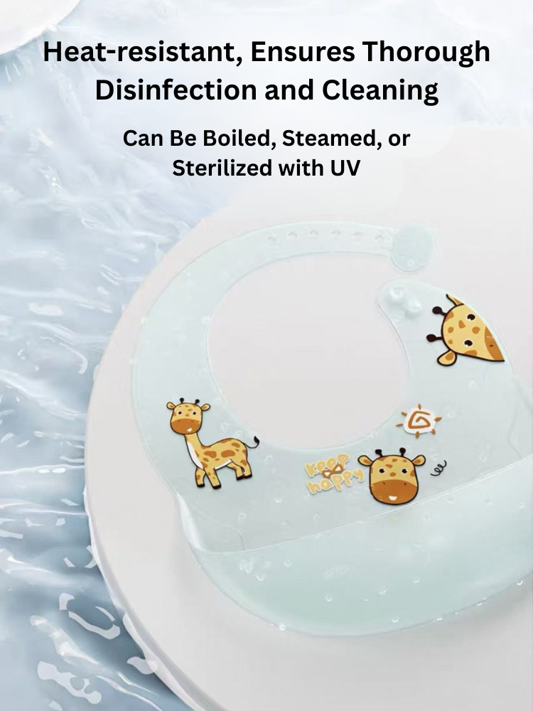YEEHOO Cartoon Silicone Bib 英氏卡通硅胶围兜