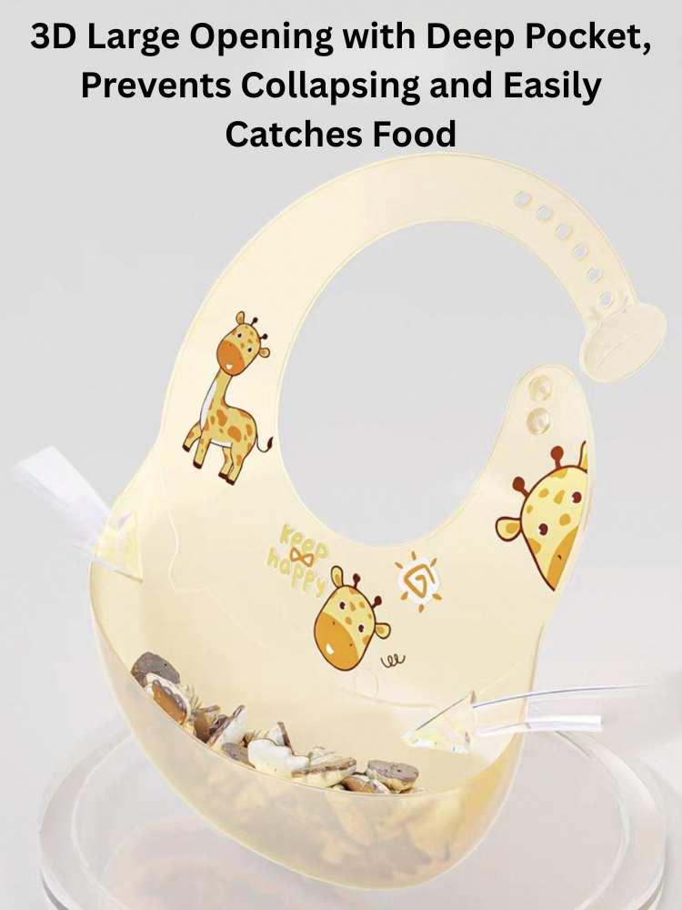 YEEHOO Cartoon Silicone Bib 英氏卡通硅胶围兜