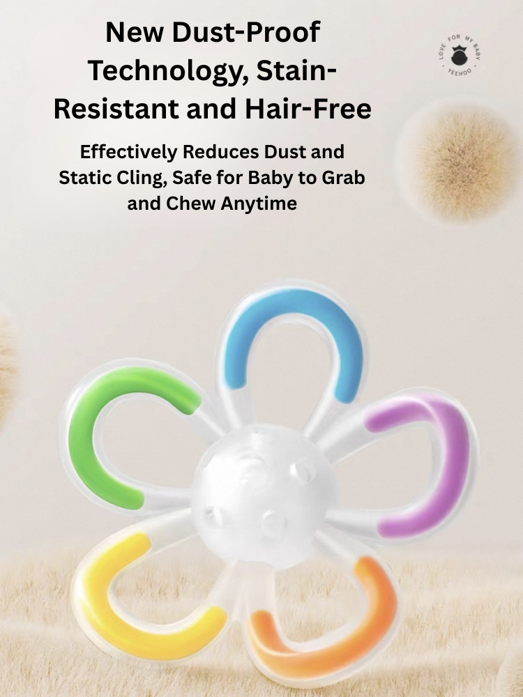 YEEHOO Flower Rattle Toy and Teething Gel 英氏花朵摇铃玩具牙胶