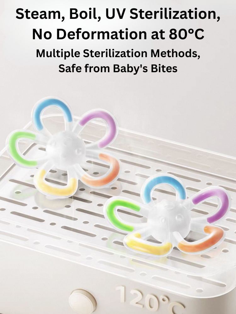 YEEHOO Flower Rattle Toy and Teething Gel 英氏花朵摇铃玩具牙胶