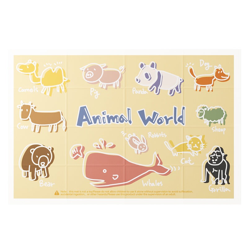 YEEHOO KIDS Animal World Disposable Placemat 45*30cm 英氏动物世界一次性餐垫