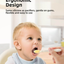 YEEHOO KIDS Bamboo Leaf Handle Silicone Soft Spoon 2pcs 英氏竹叶柄硅胶软勺