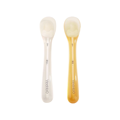 YEEHOO KIDS Milk Baby Sweetheart Baby Spoon Set 2pcs 英氏乳萌甜心辅食勺套组
