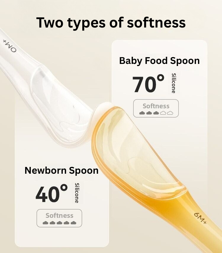 YEEHOO KIDS Milk Baby Sweetheart Baby Spoon Set 2pcs 英氏乳萌甜心辅食勺套组