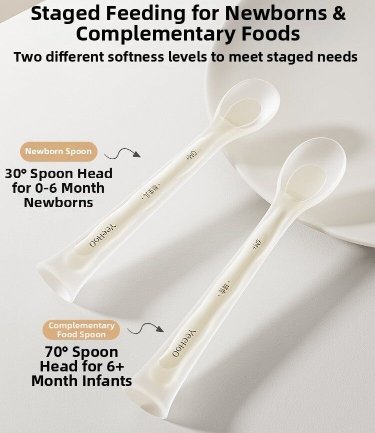 YEEHOO KIDS PPSU Baby Silicone Soft Spoon 英氏PPSU婴儿硅胶软软勺