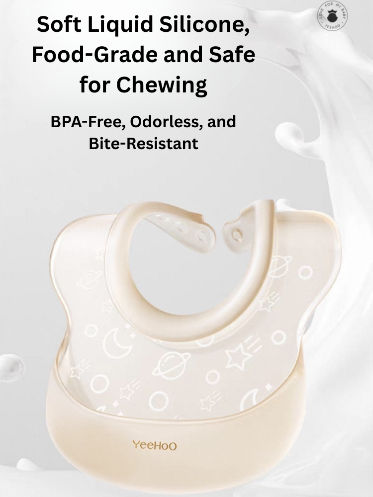 YEEHOO Silicone Planet Bib 英氏硅胶星球印花围兜